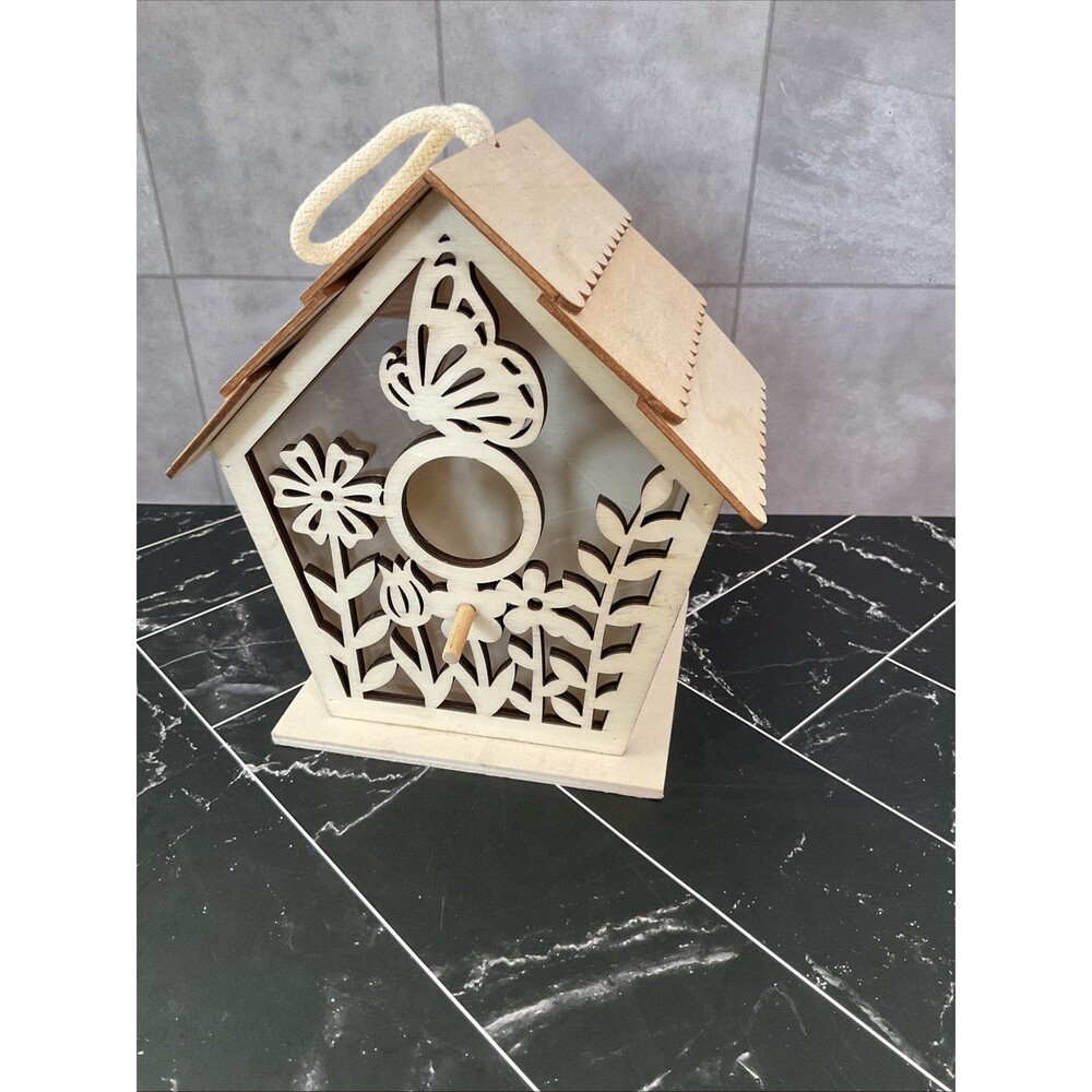 Make market Plywood Birdhouse, Brown, 7” X 6.75” X 4.50”